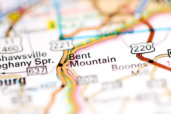 ベント マウンテン バージニア州 地理地図上のアメリカ — ストック写真