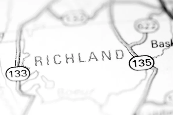 Richland Louisiana Usa Mapě — Stock fotografie