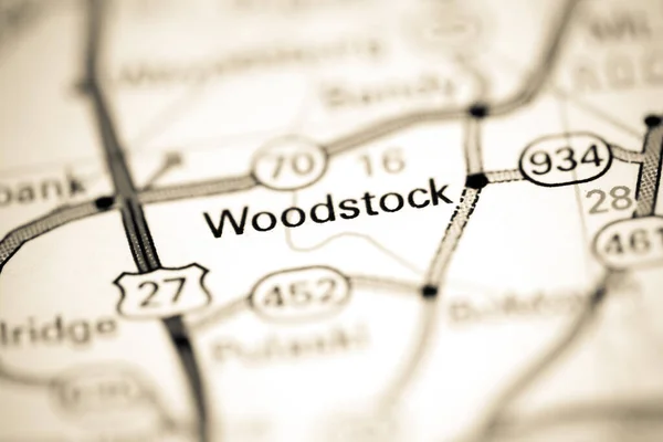 Woodstock Kentucky Eua Sobre Mapa Geografia — Fotografia de Stock