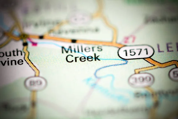 Millers Creek Kentucky Eua Sobre Mapa Geografia — Fotografia de Stock