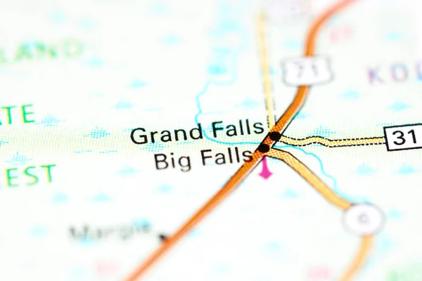 大瀑布明尼苏达州地图上的美国 — 图库照片