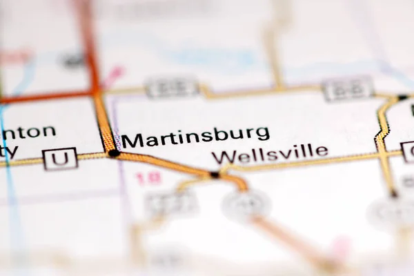 Det Martinsburg Det Missouri Usa Geografisk Karta — Stockfoto