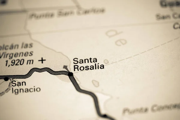 Santa Rosalia. Mexico on a map