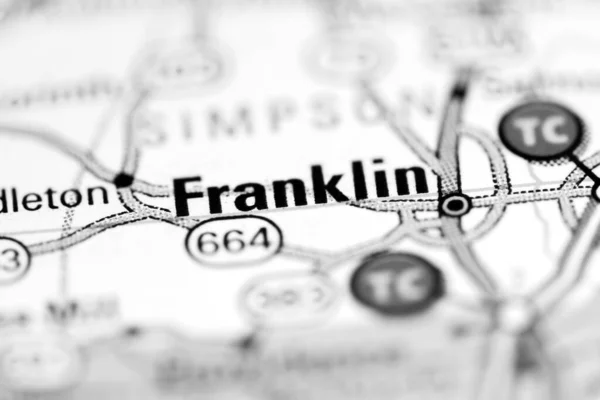 Franklin Kentucky Eeuu Mapa Geográfico —  Fotos de Stock