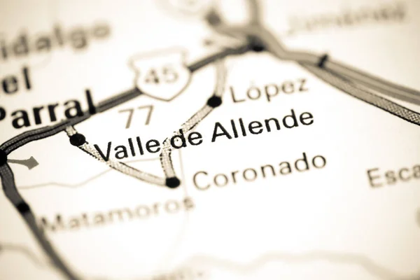 Valle Allende México Mapa — Foto de Stock