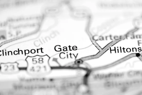 Gate City Virginia Usa Geografisk Karta — Stockfoto