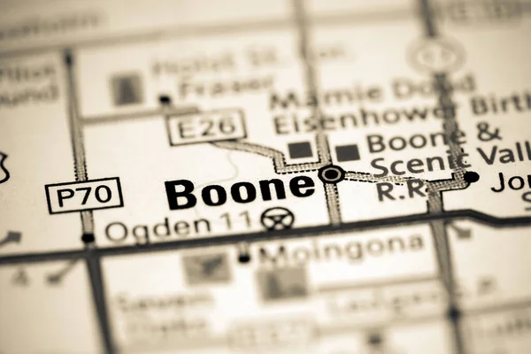 Boone Iowa Abd Haritada — Stok fotoğraf