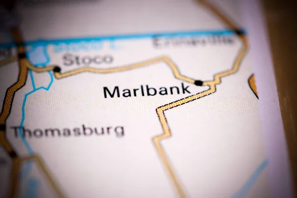 マールバンクだ 地図上のカナダ — ストック写真