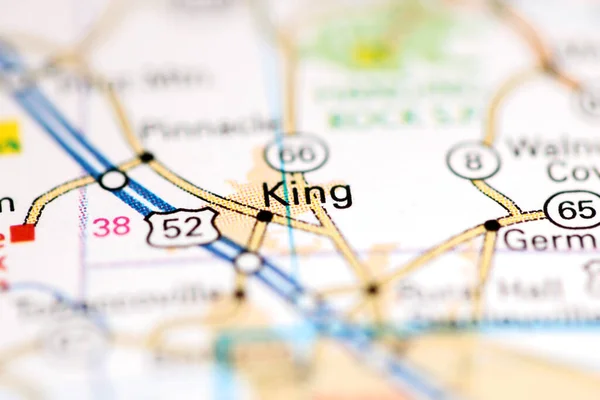 Король Северная Каролина Сша Географической Карте — стоковое фото