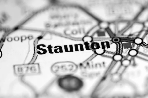 スタントン バージニア州 地理地図上のアメリカ — ストック写真