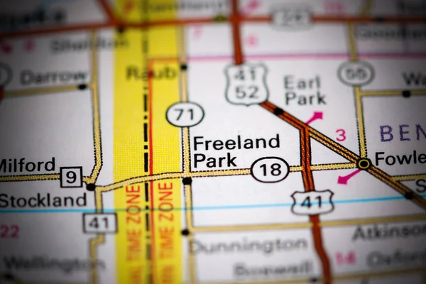 Freeland Park Indiana Usa Karta — Stockfoto