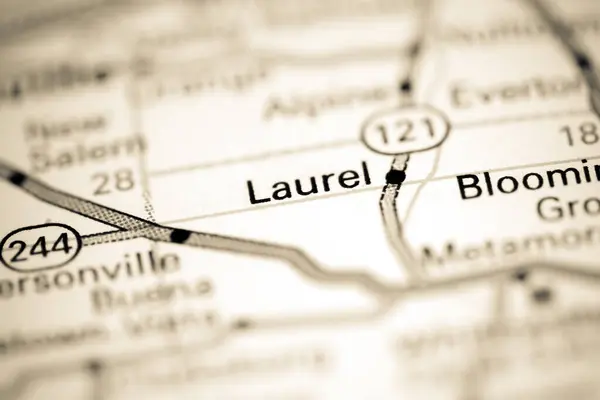 Laurel Indiana Usa Geography Map — Stock Photo, Image