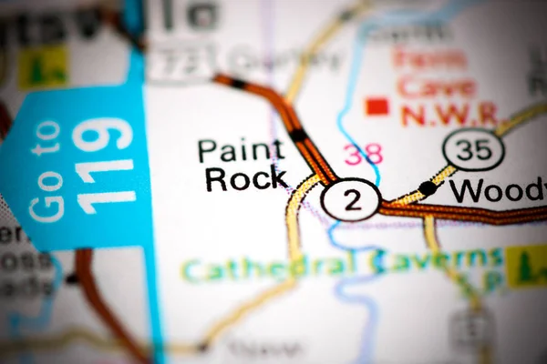 Paint Rock Alabama Usa Auf Einer Karte — Stockfoto