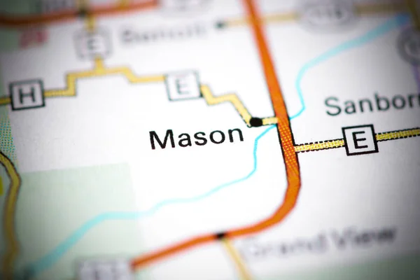 メイソン ウィスコンシン州 地図上のアメリカ — ストック写真