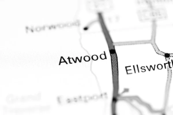 Atwood Michigan Eua Sobre Mapa — Fotografia de Stock