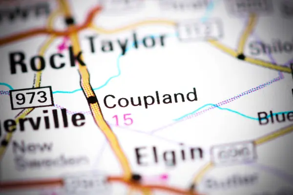 Coupland Texas Eeuu Mapa —  Fotos de Stock