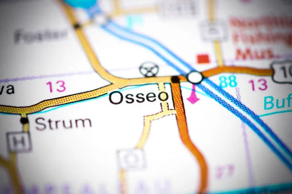 オセオ ウィスコンシン州 地図上のアメリカ — ストック写真