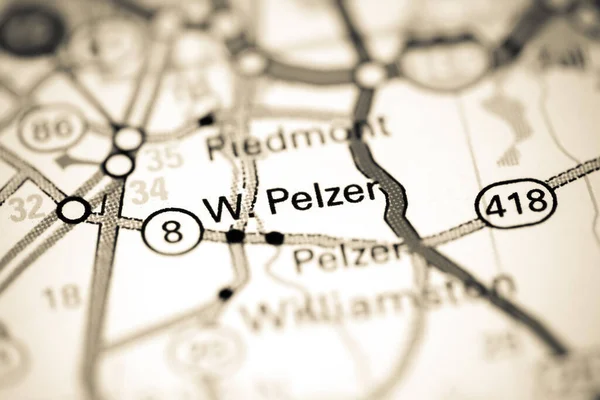 West Pelzer Augusta Usa Map — Stock Photo, Image