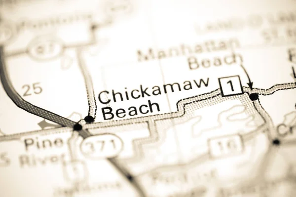 Chickamaw Beach Minnesota Usa Een Kaart — Stockfoto