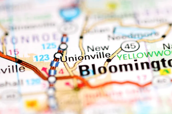 Nuova Unionville Indiana Stati Uniti Una Mappa Geografica — Foto Stock