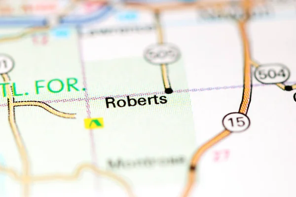 Det Roberts Mississippi Usa Karta — Stockfoto