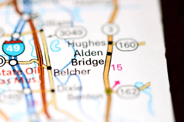 Puente Alden Luisiana Eeuu Mapa — Foto de Stock