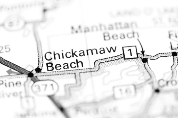 Pláž Chickamaw Minnesota Usa Mapě — Stock fotografie