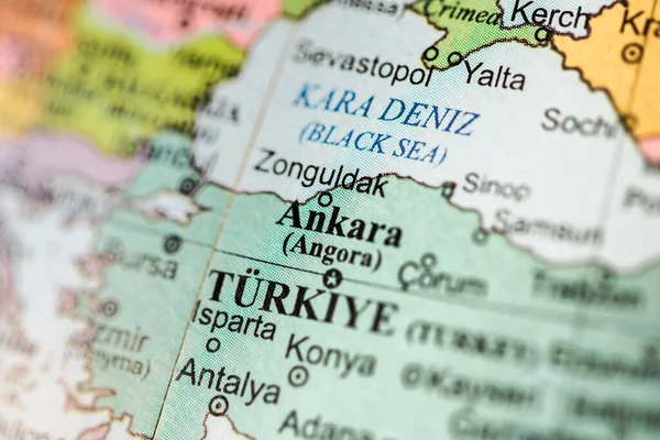 Ankara. Europe on a geography map