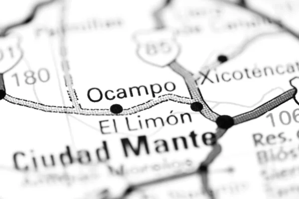 Ocampo. Mexico on a map