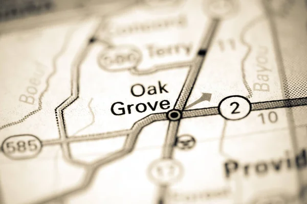 Oak Grove Louisiana Eua Sobre Mapa — Fotografia de Stock