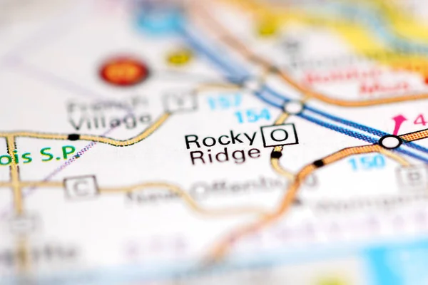 Rocky Ridge Misuri Eeuu Mapa Geográfico — Foto de Stock