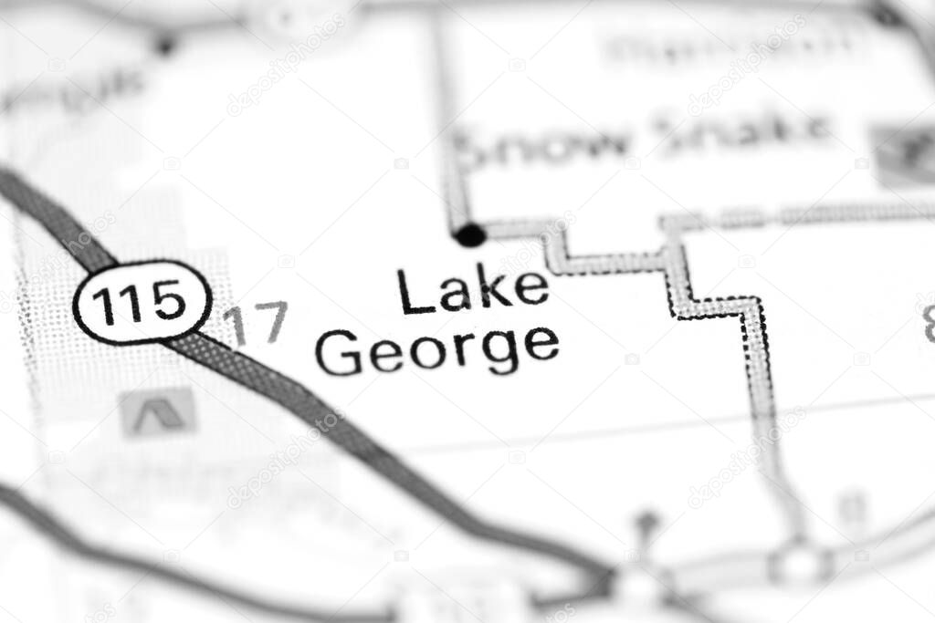 Lake George. Michigan. USA on a map