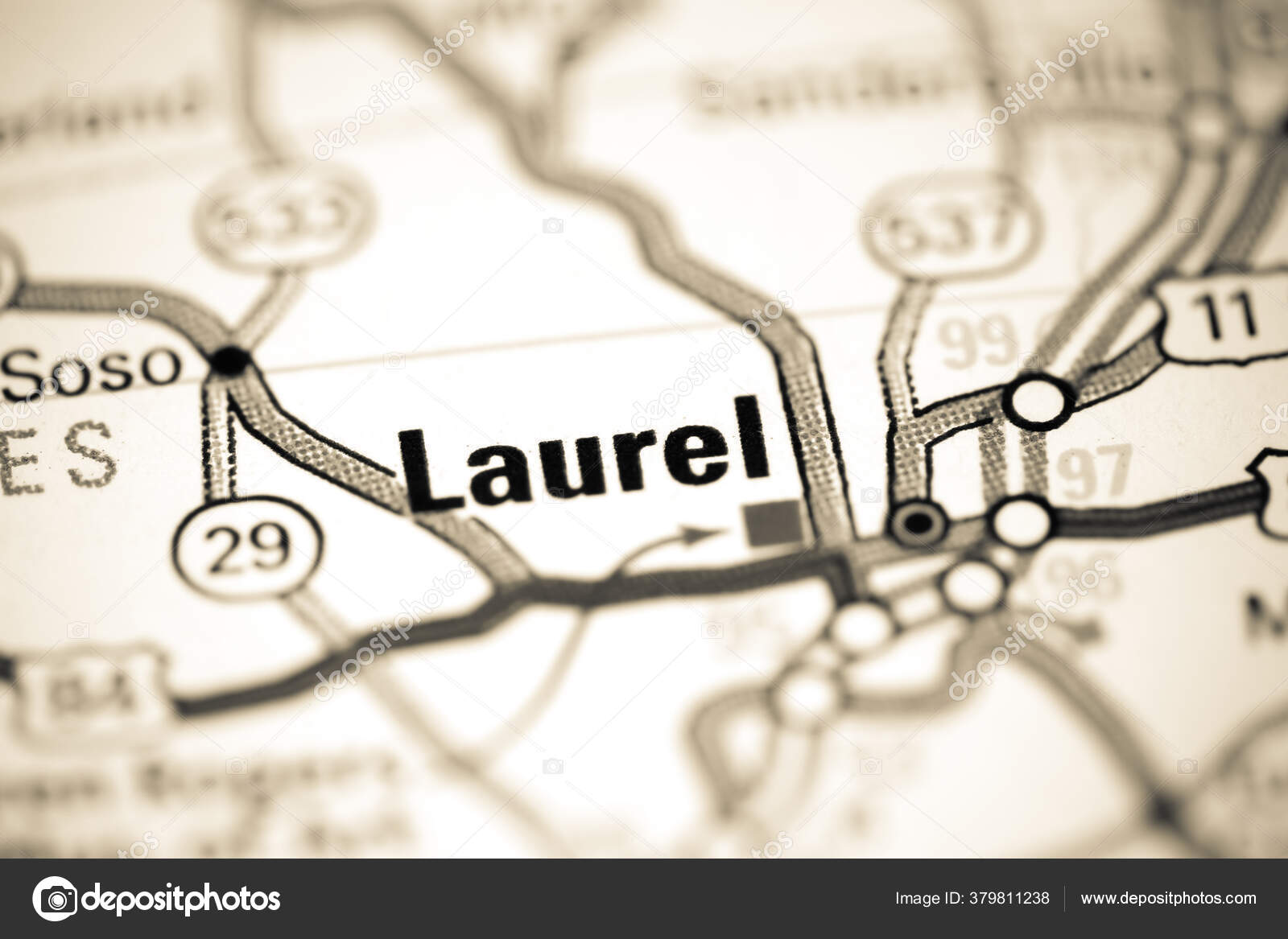 Laurel Mississippi Usa Map Stock Photo by ©aliceinwonderland2020 379811238