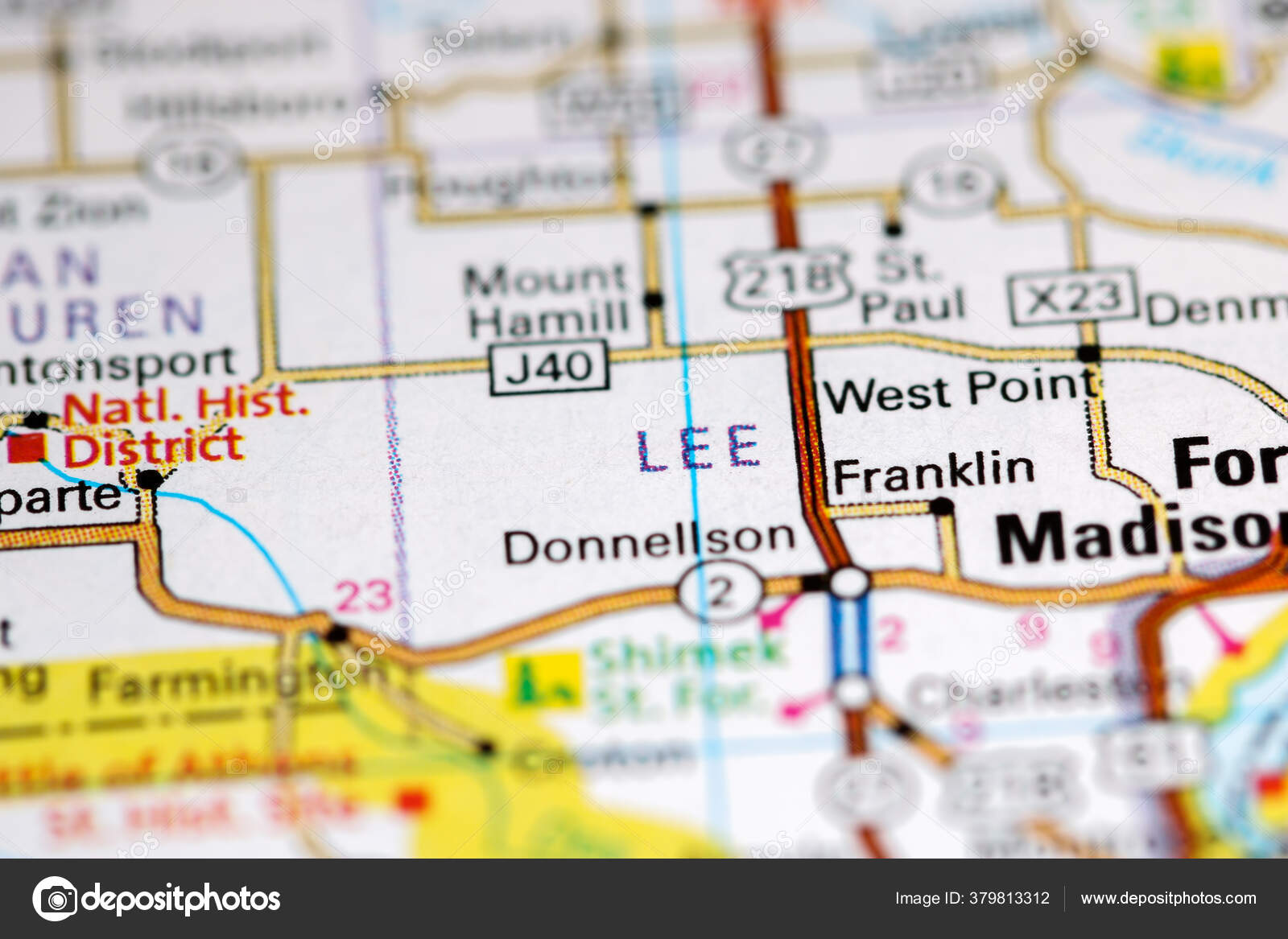 Lee Iowa Usa Map Stock Photo by ©aliceinwonderland2020 379813312
