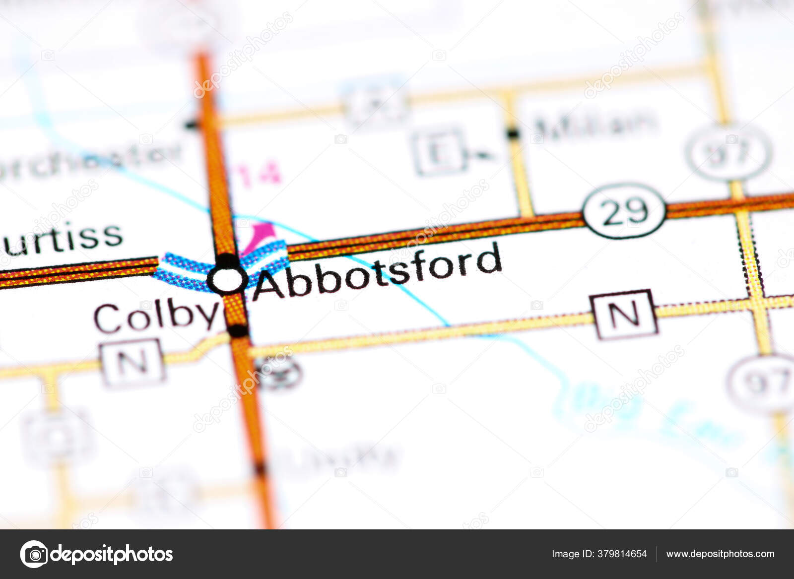 Abbotsford Wisconsin Usa Map Stock Photo by ©aliceinwonderland2020