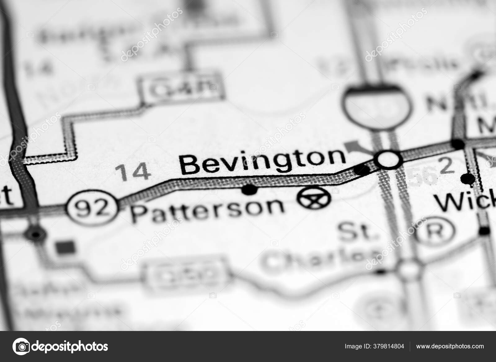 Bevington Iowa Estados Unidos Mapa — Foto de stock
