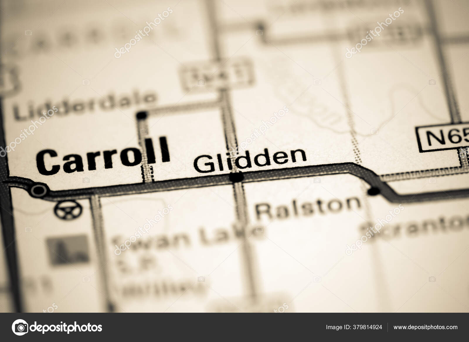 Glidden Iowa Usa Map Stock Photo by ©aliceinwonderland2020 379814924