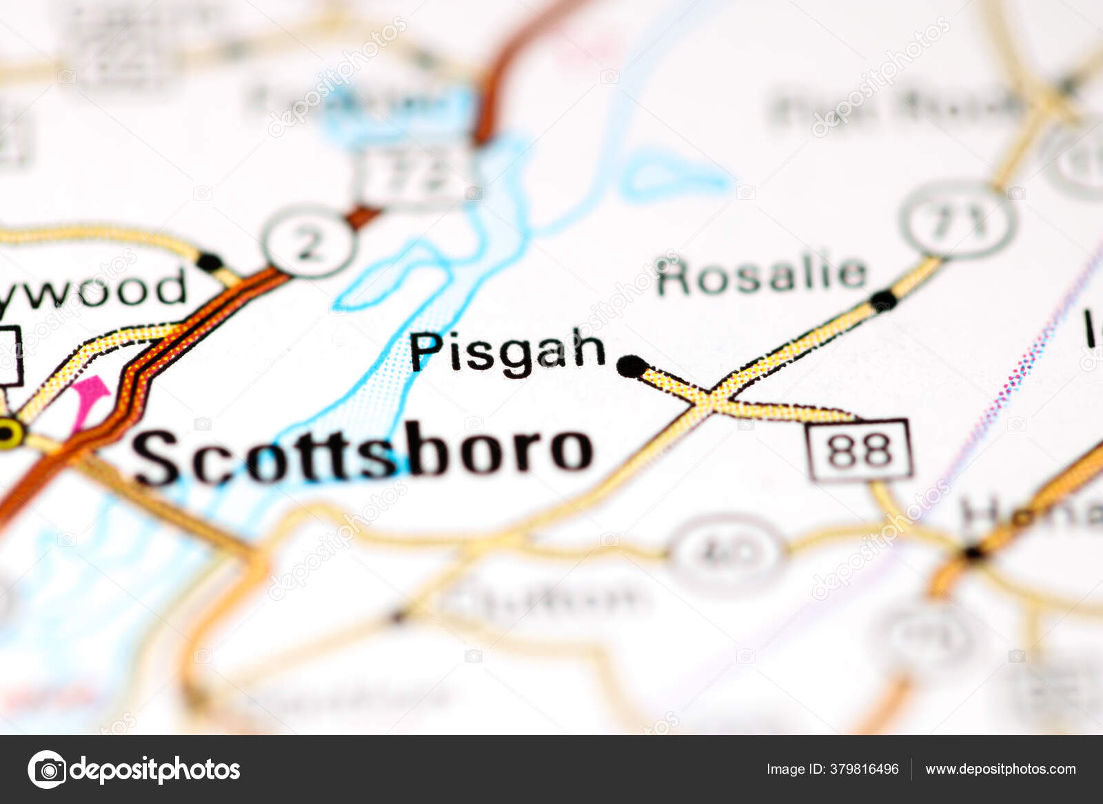Pisgah Alabama Usa Map Stock Photo by ©aliceinwonderland2020 379816496