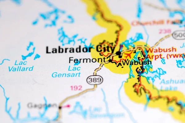 Fermont. Canada on a map