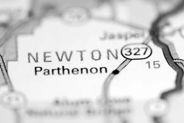 ニュートンだ アーカンソーだ 地理地図上のアメリカ — ストック写真