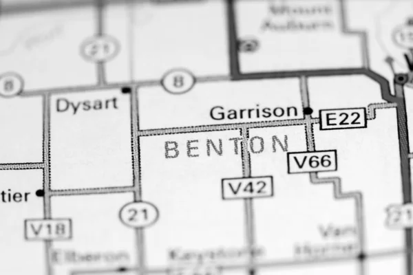 Bentone Iowa Usa Mapě — Stock fotografie