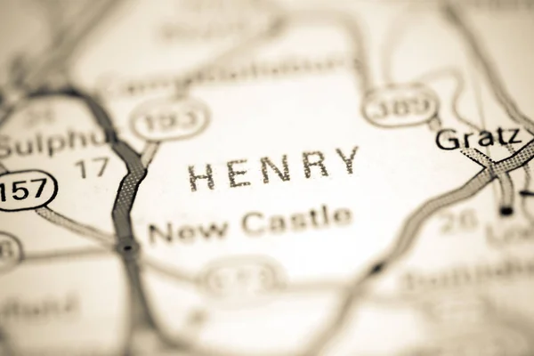 Ben Henry Kentucky Abd Coğrafya Haritasında — Stok fotoğraf
