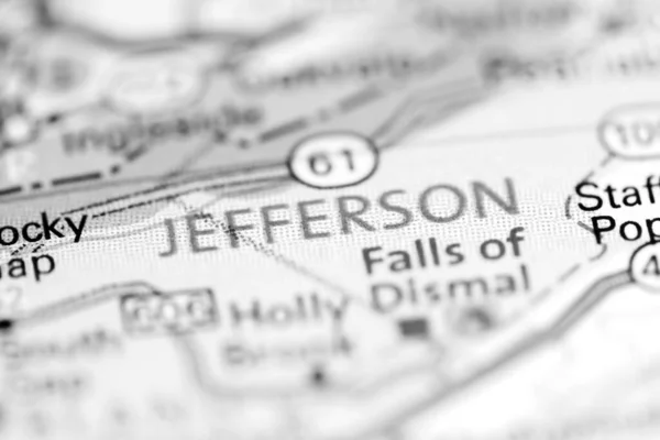 Τζέφερσον Βιρτζίνια Ηπα Χάρτη Γεωγραφίας — Φωτογραφία Αρχείου