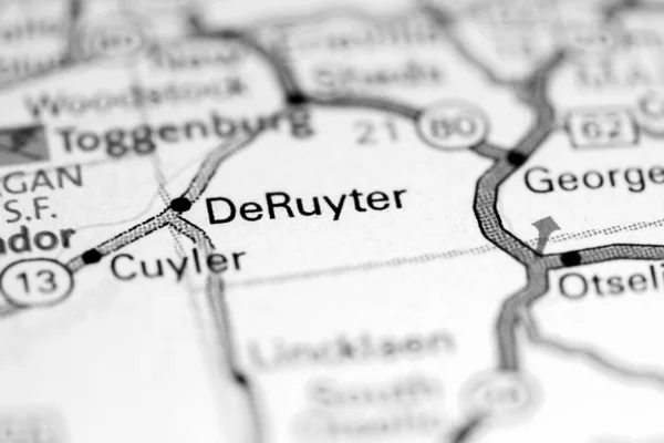 Deruyter New York Abd Haritada — Stok fotoğraf