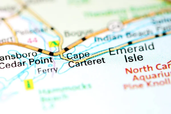 Cape Carteret North Carolina Usa Map — Stock Photo, Image