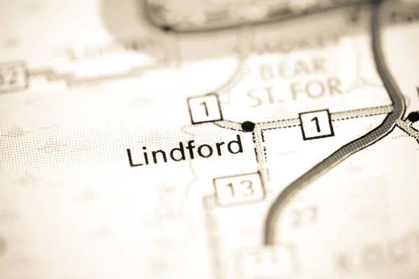 Λίντφορντ Μινεσότα Ηπα Ένα Χάρτη — Φωτογραφία Αρχείου