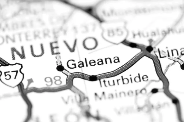 Galeana. Mexico on a map