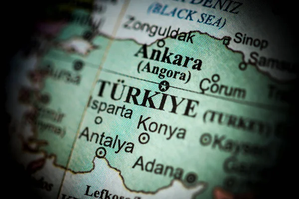 Турецкие Европа Географической Карте — стоковое фото