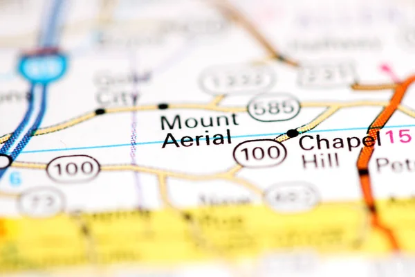 Mount Aerial. Kentucky. USA on a geography map