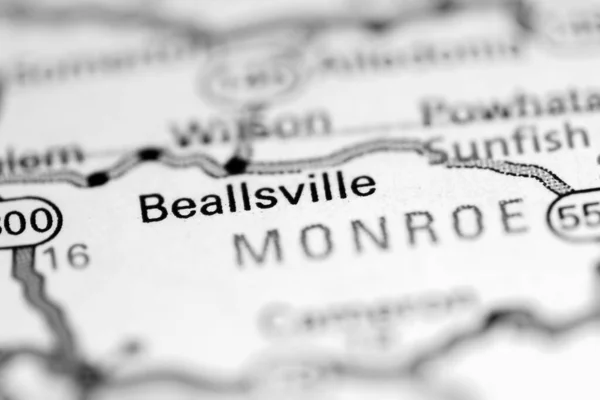 Beallsville Ohio Här Usa Geografisk Karta — Stockfoto